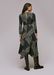 Bandana Print Midi Dress