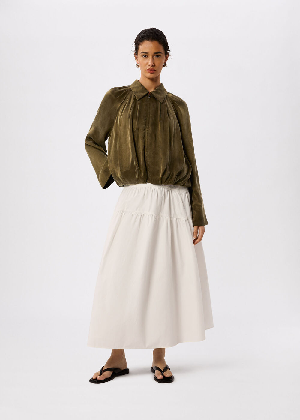 Drapey Bubble Hem Jacket