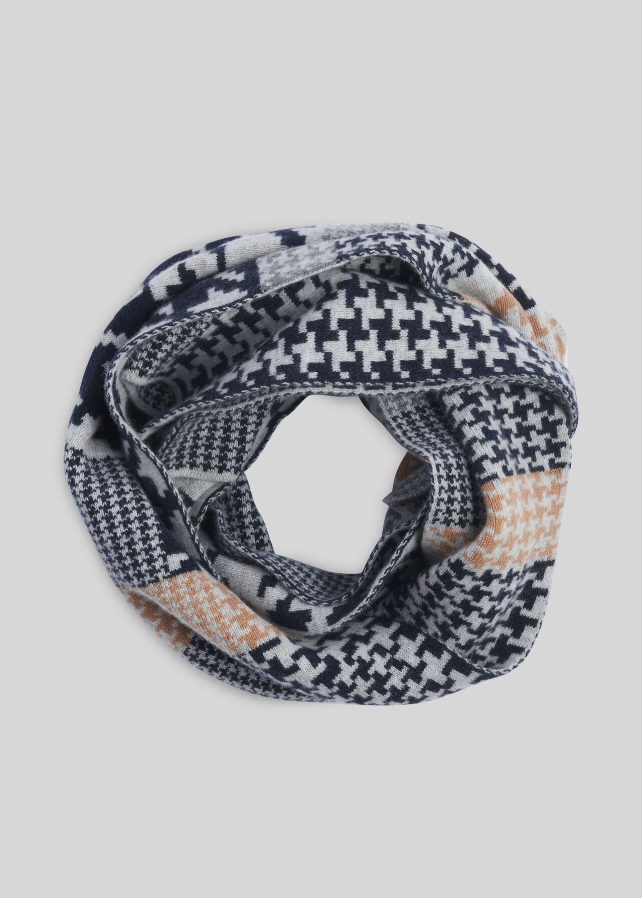 Green Thomas Houndstooth Scarf Red/Multi