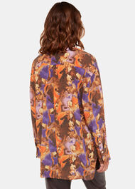 Sprayed Texture Silk Shirt