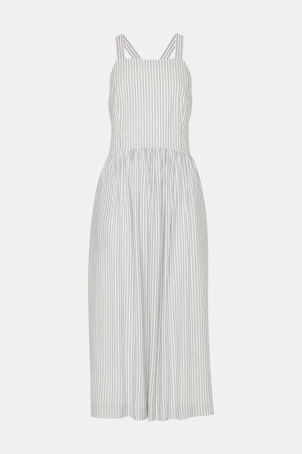Ivory Luna Stripe Midi Dress