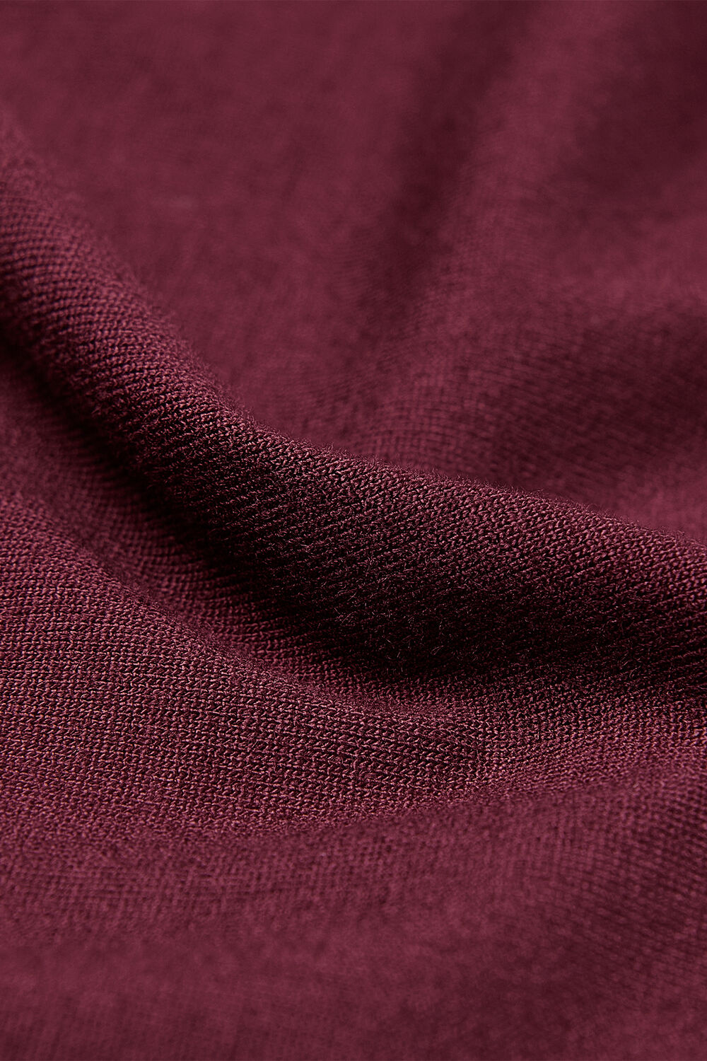 Burgundy Ruched Side Long Sleeve Top