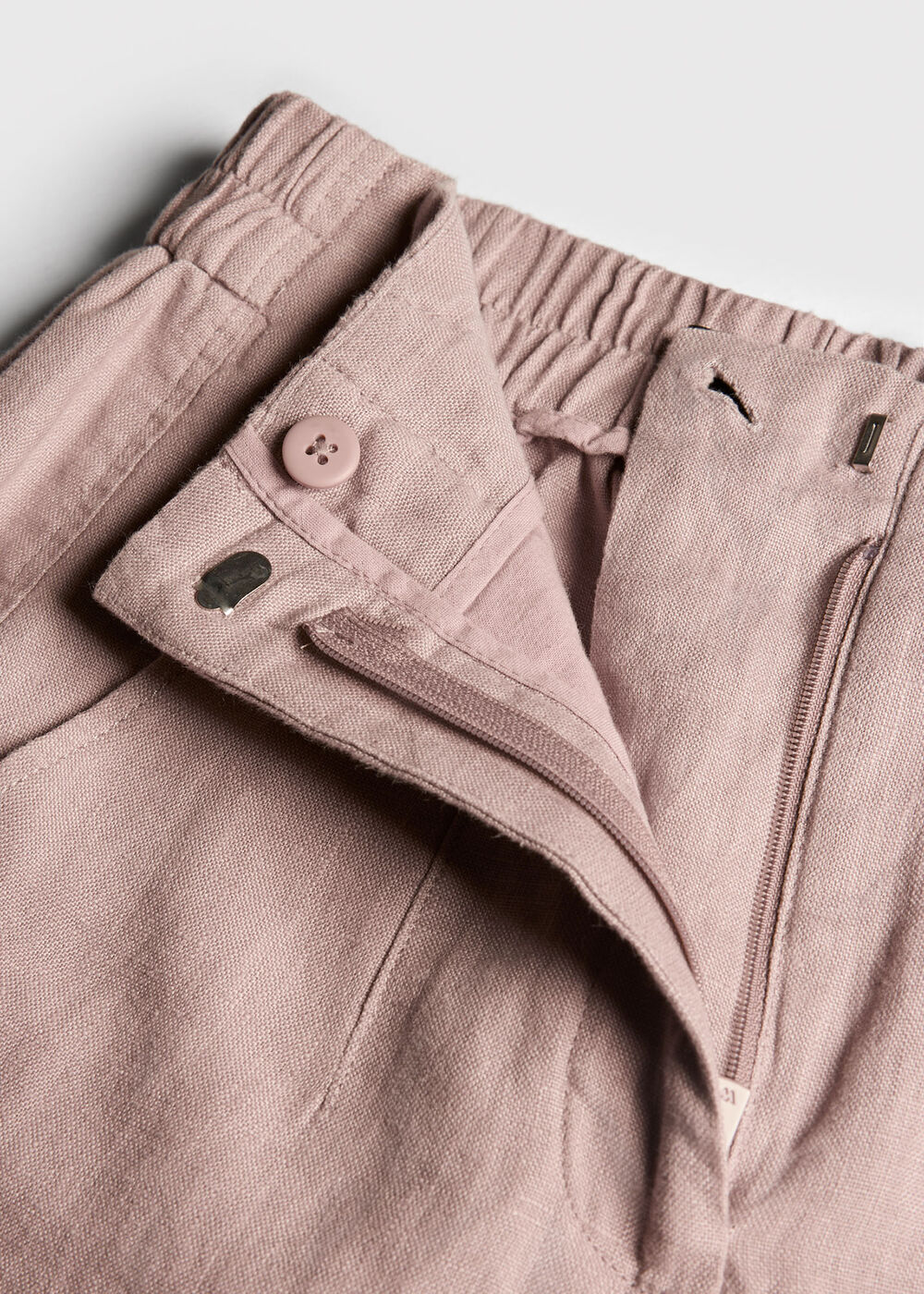 Linen Barrel Leg Trouser