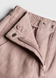 Linen Barrel Leg Trouser