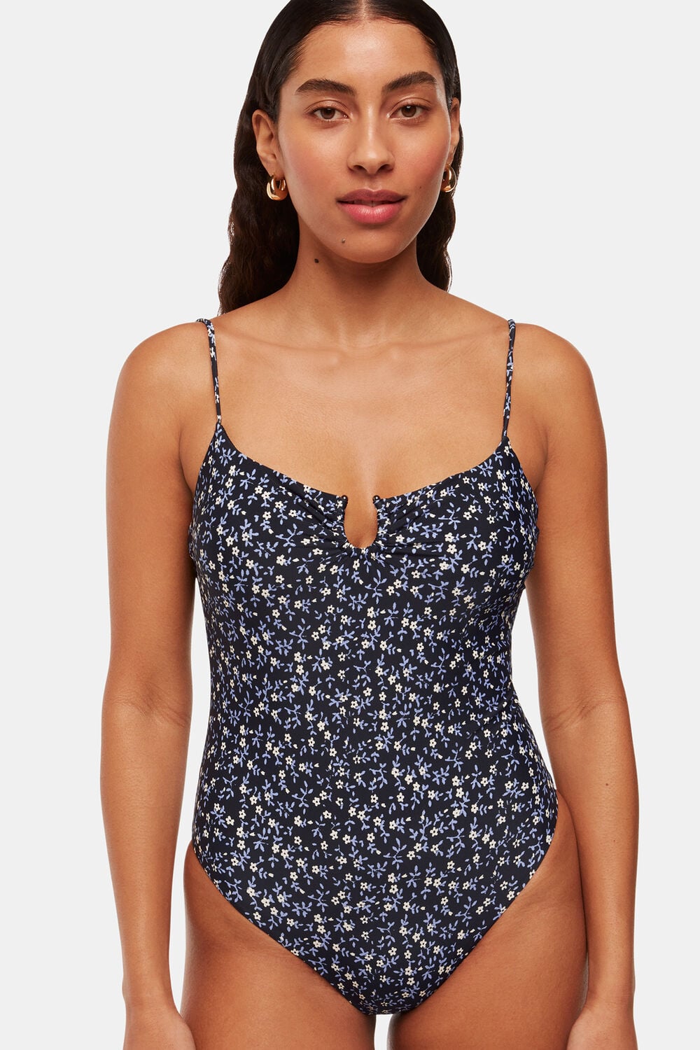 Black Forget Me Not Swimsuit