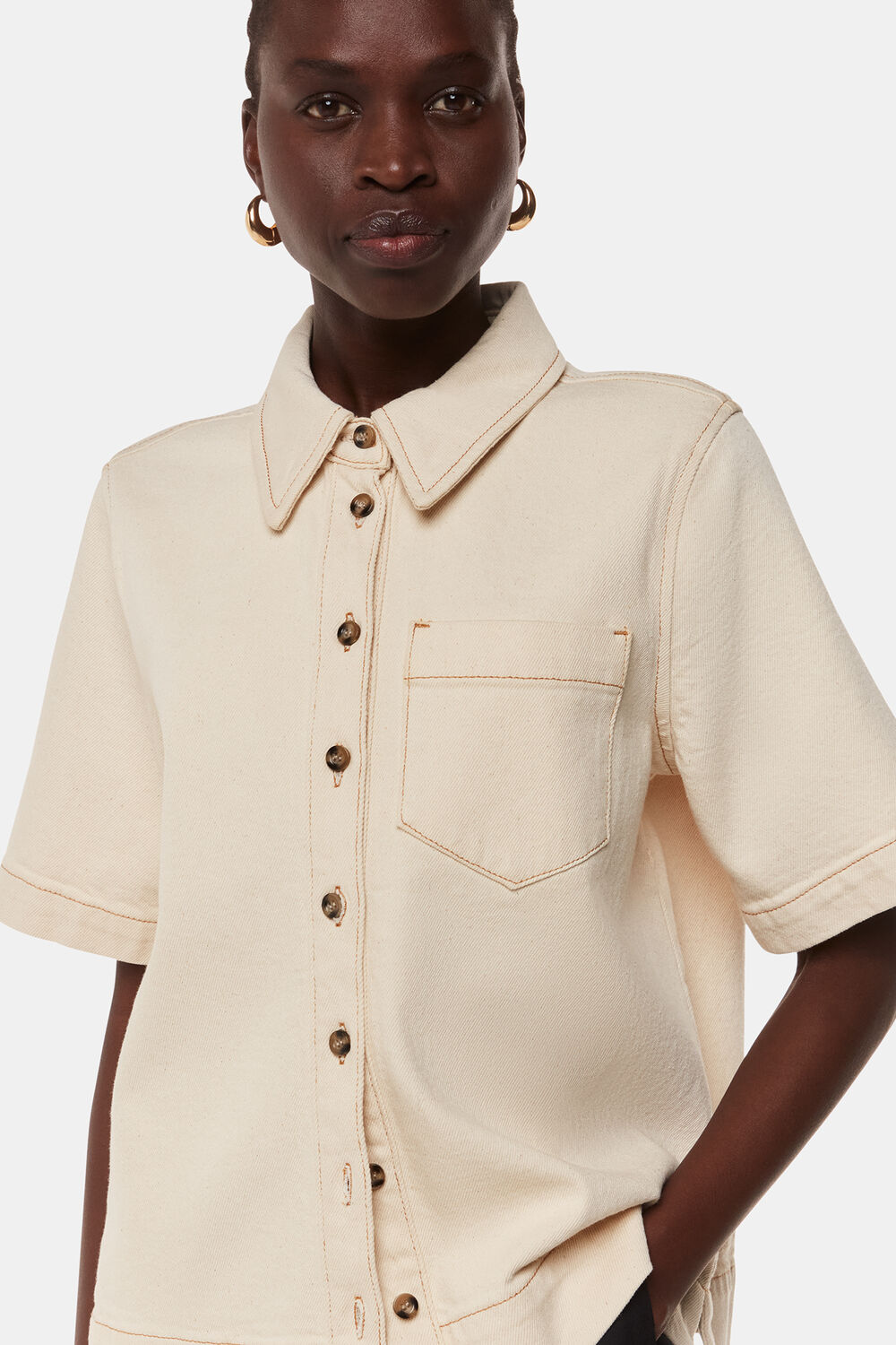 Jade Short Sleeve Denim Shirt