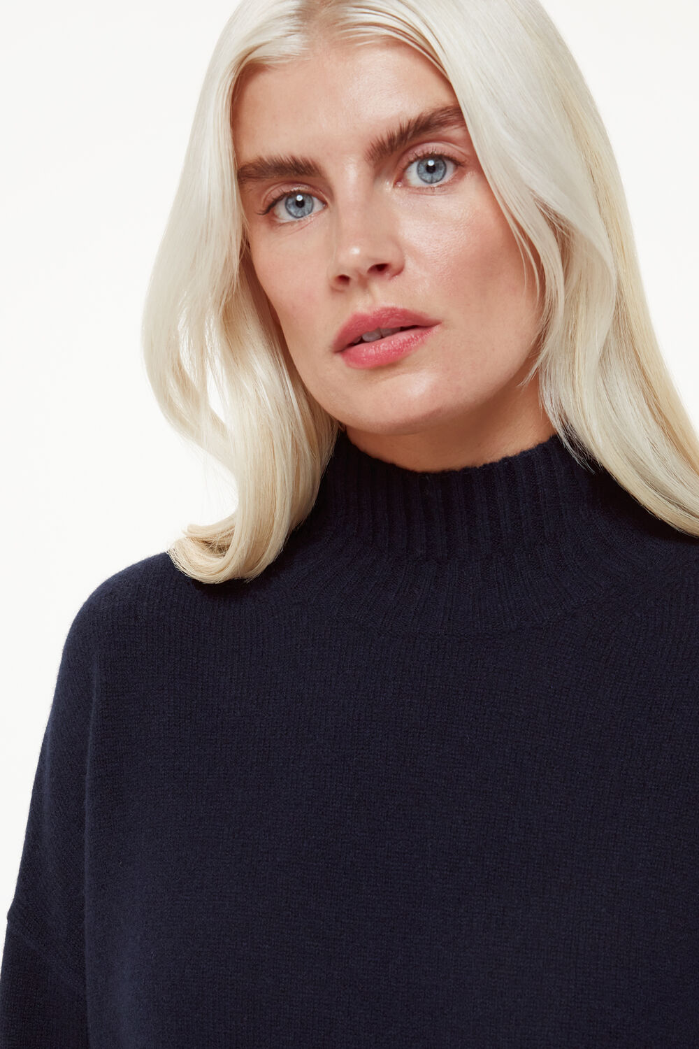 Navy Petite Amelia Wool Sweater Dress