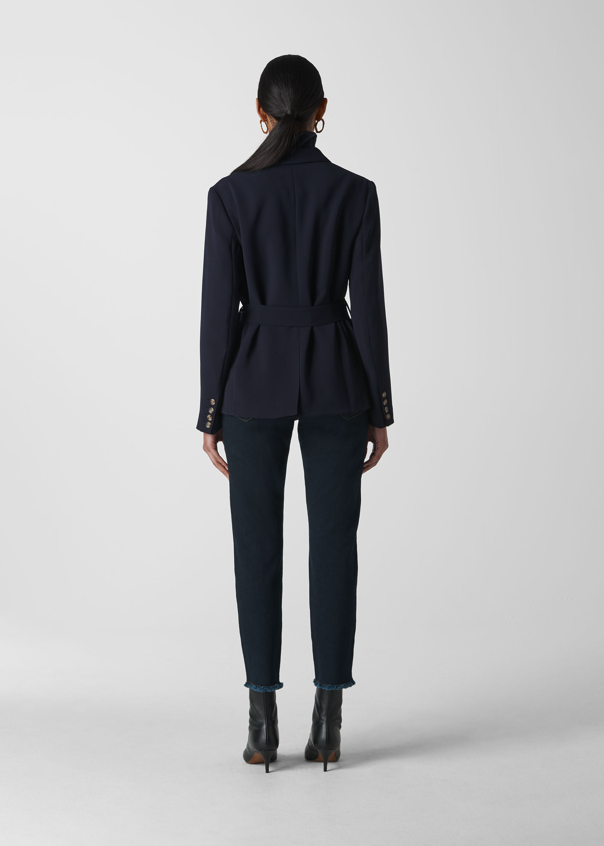 ジャケット Belted Double-Breasted Blazer Jacket Belted Double Breasted Blazer |