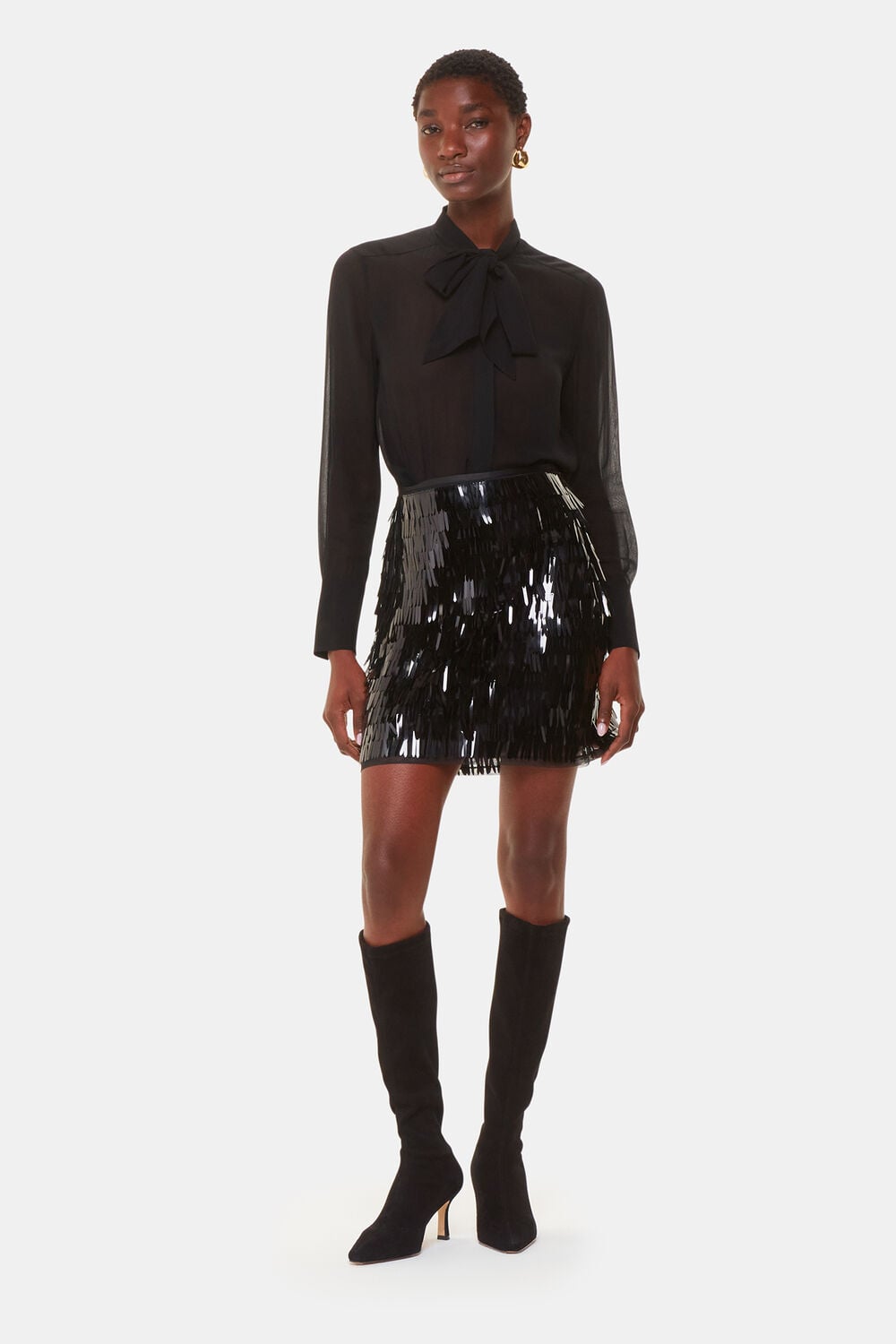 Sword Sequin Mini Skirt