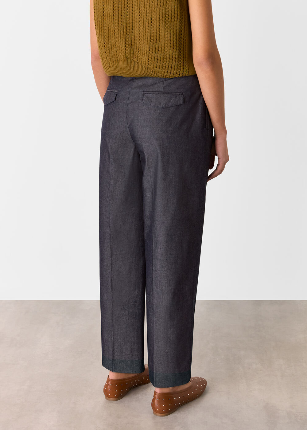 Indigo Barrel Leg Trouser