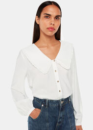 Oversized Collar Detail Top