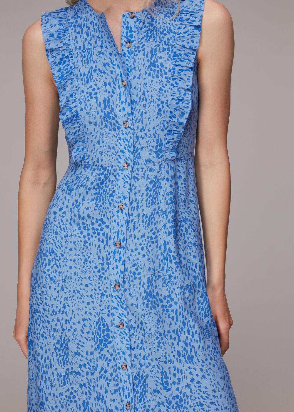 Lively Animal Frill Midi Dress