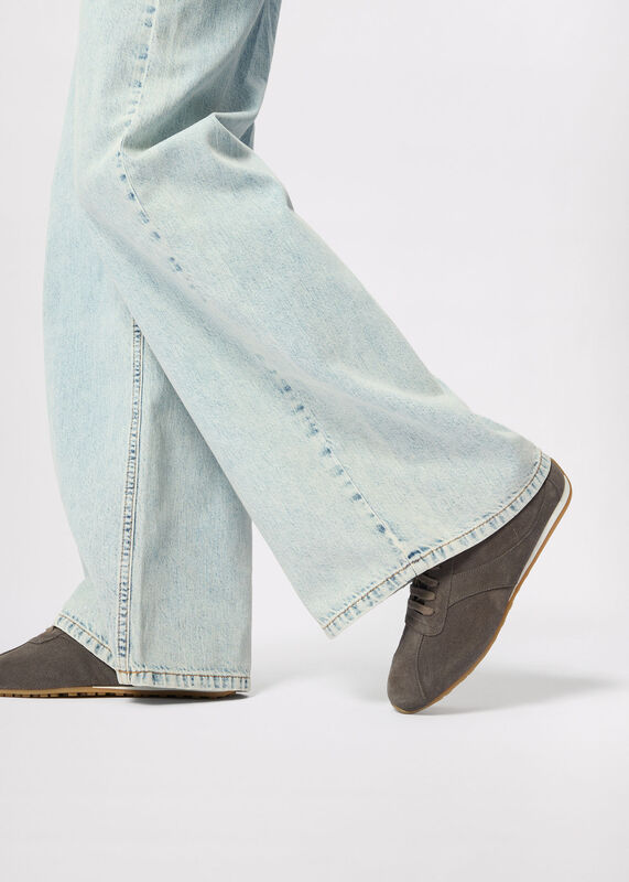Grey Suede Unlined Sneaker