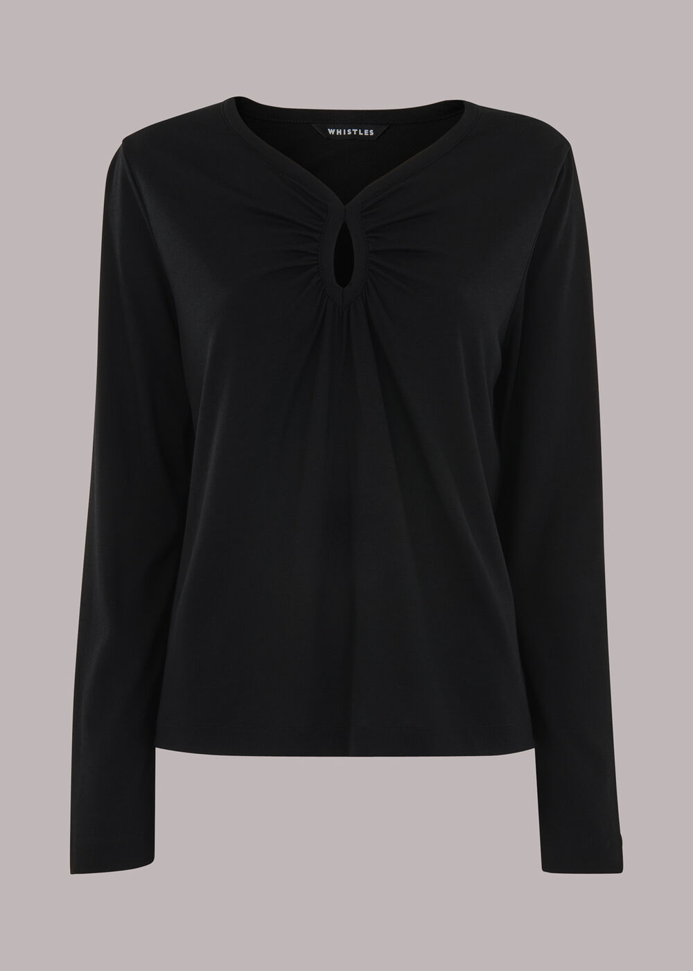 Long sleeve Keyhole Top