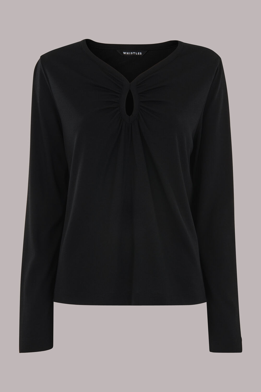 Long sleeve Keyhole Top