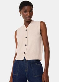 Wool V Neck Button Front Tank