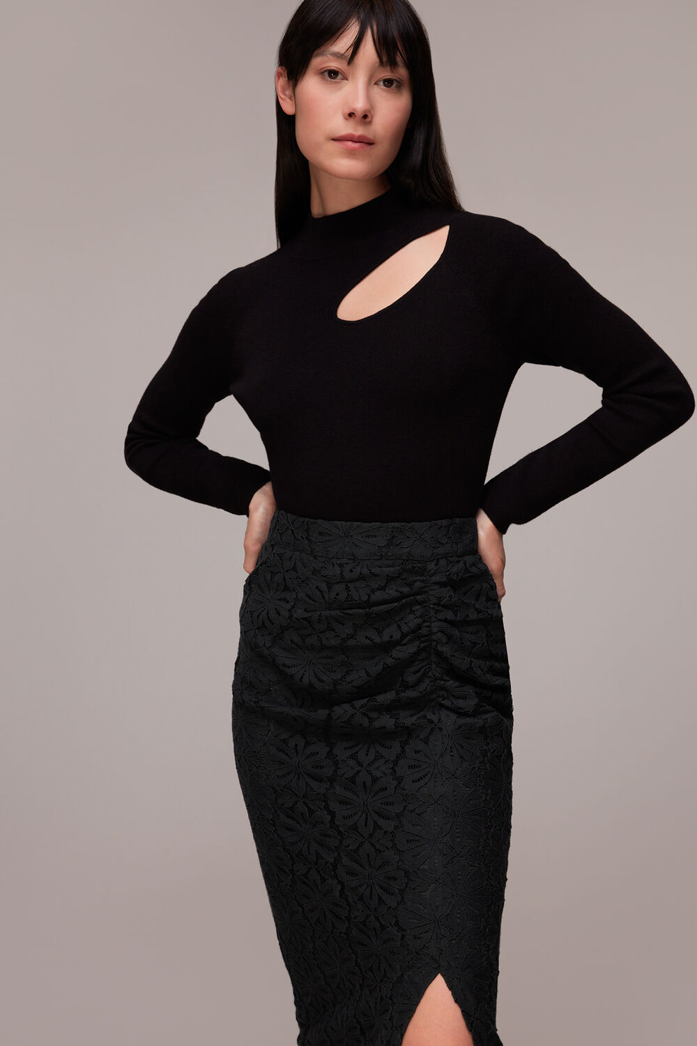 Lace Column Skirt