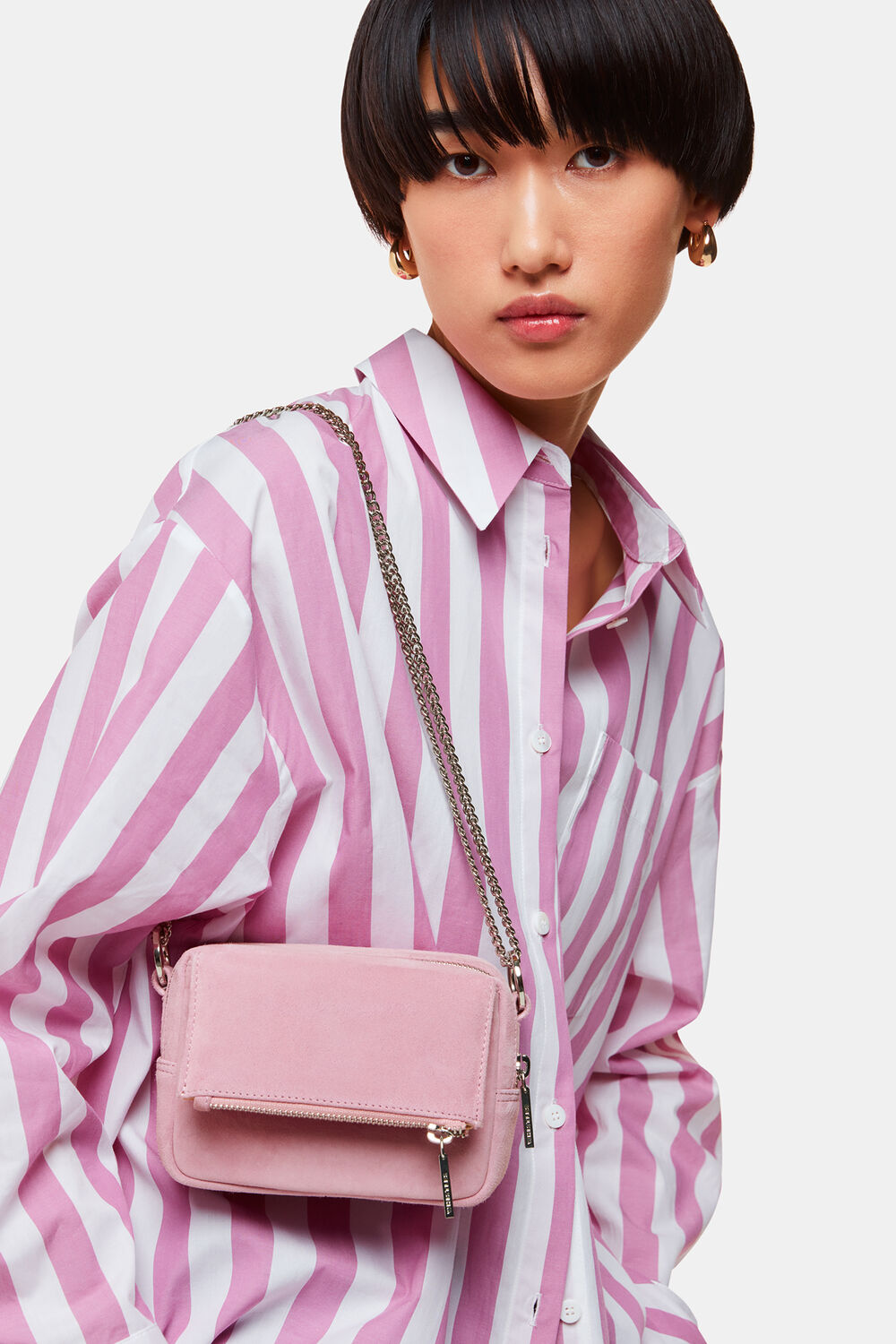 Pale Pink Bibi Suede Mini Bag
