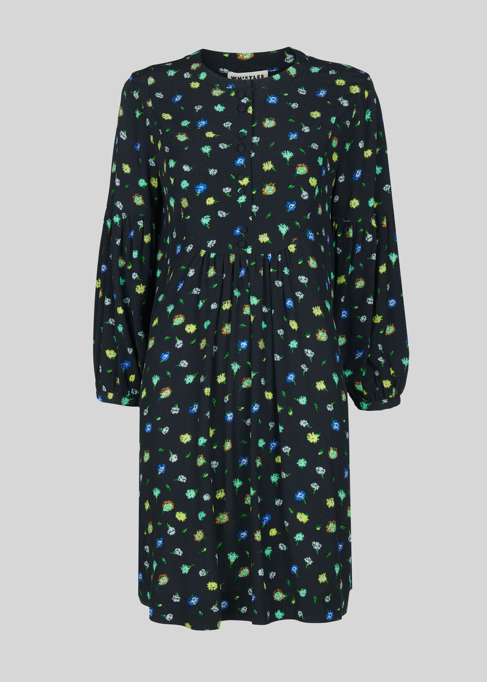 Elia Scattered Floral Dress Green/Multi