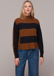 Colour Block Wool Jumper