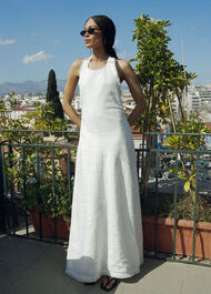 Linen Halter Neck Dress