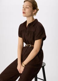 Utility Linen Jumpsuit