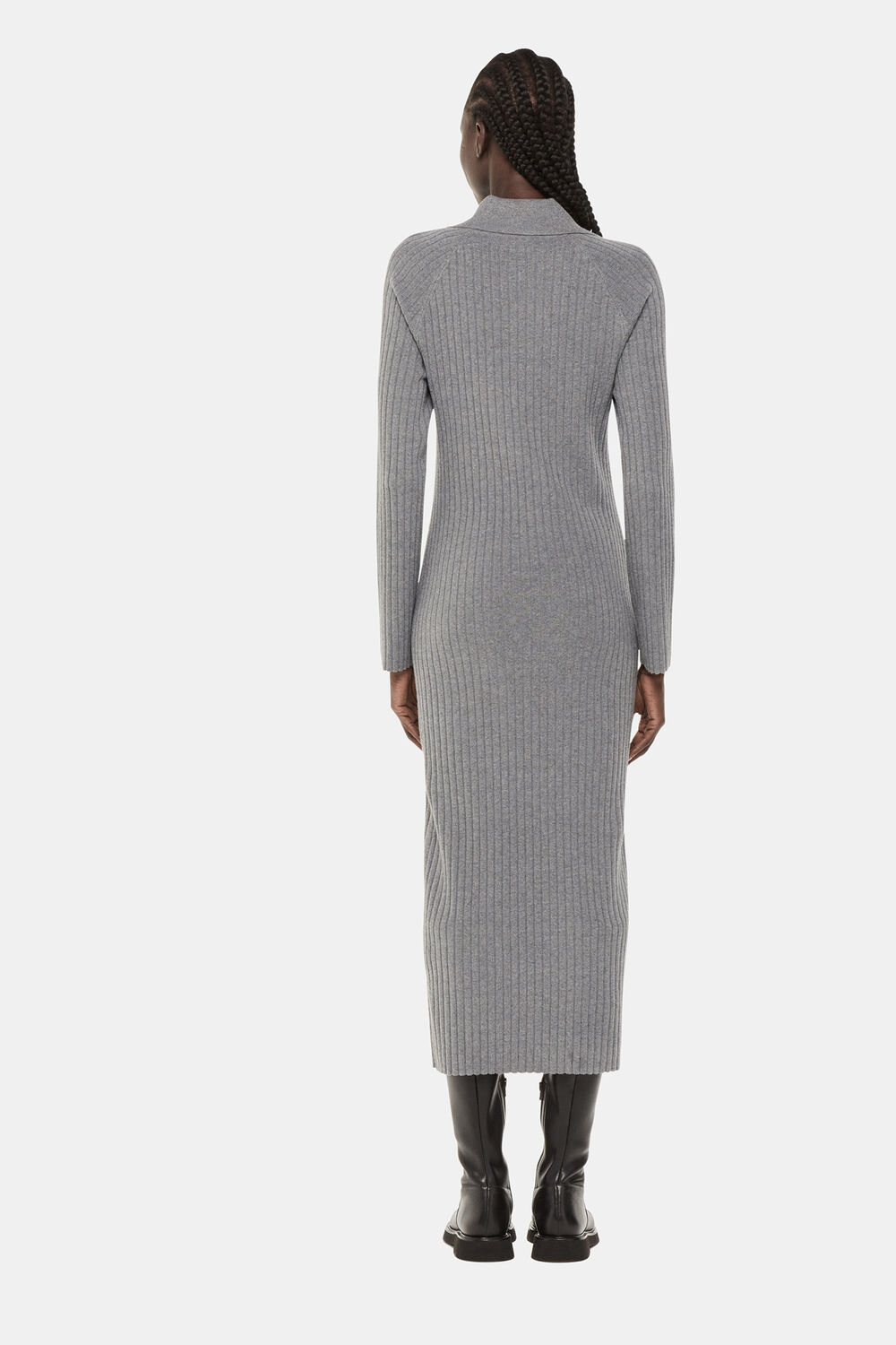 Bonnie Zip Ribbed Knit Dress