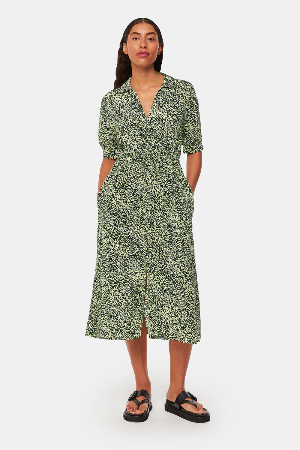 Diagonal Leopard Print Dress