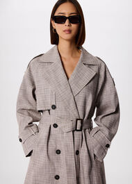 Checked Trench Coat