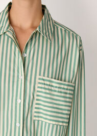 Cotton Stripe Pyjama Shirt