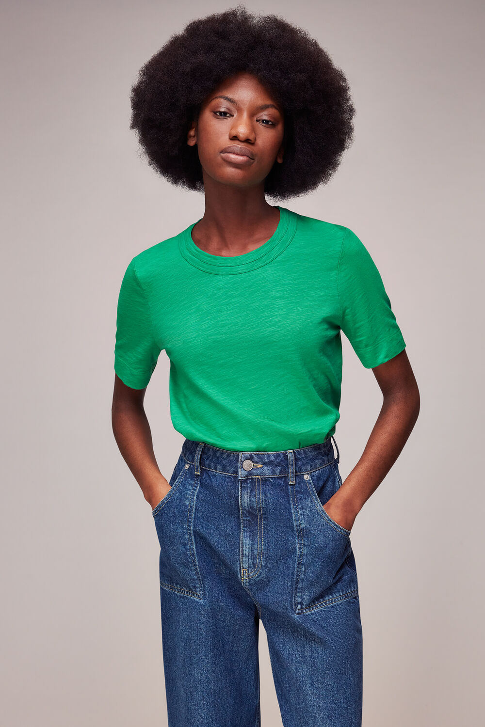 Rosa Double Trim Tee