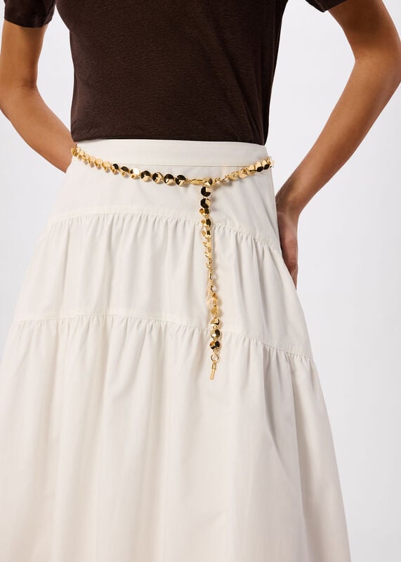 Gold Detailed Circular Chain Belt
