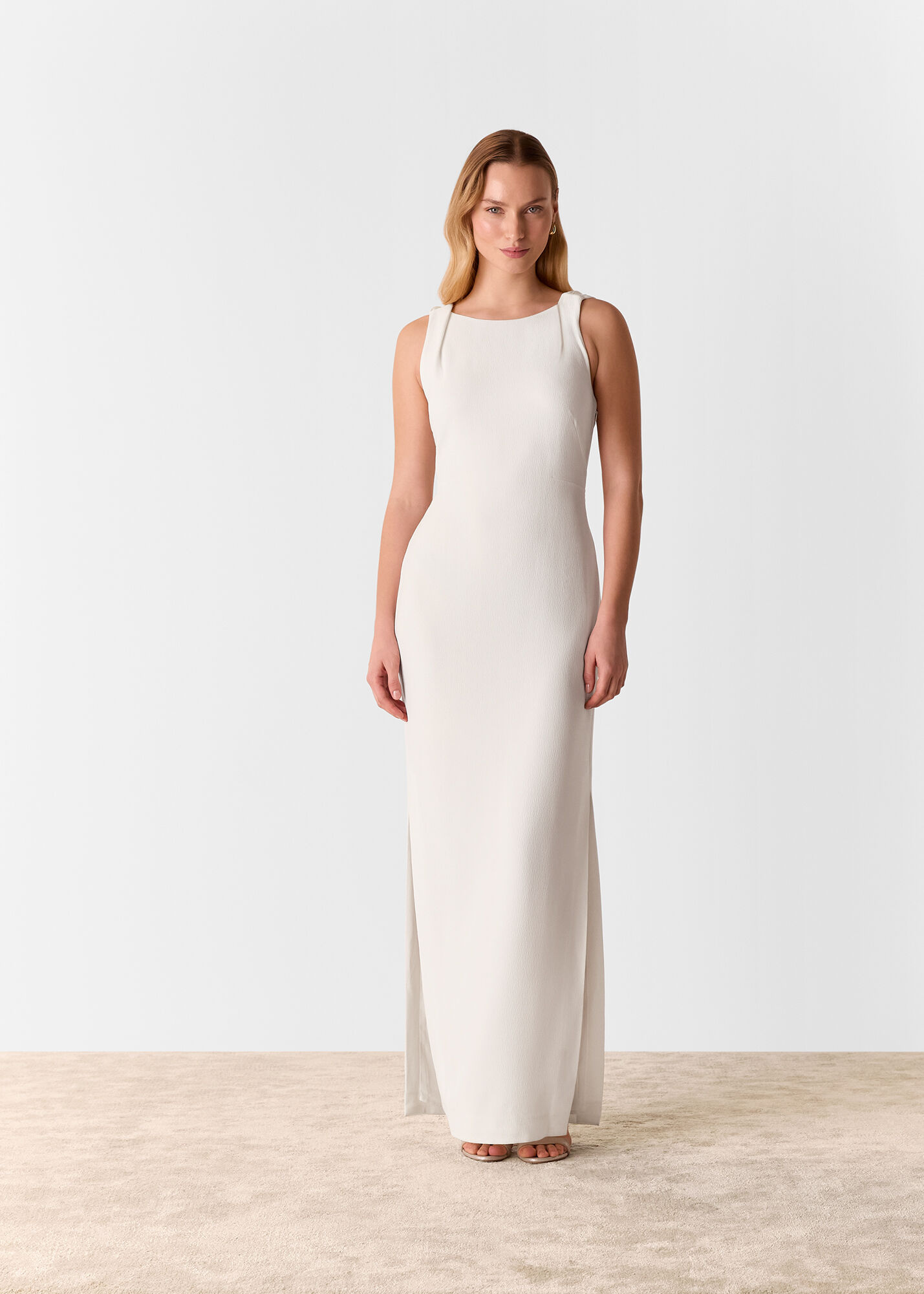 Ivory Tie Back Maxi Dress | WHISTLES | Whistles US |