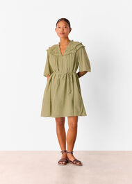 Petite Cotton Frill Mini Dress