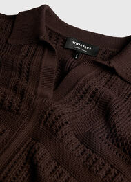 Crochet Detail Cotton Polo