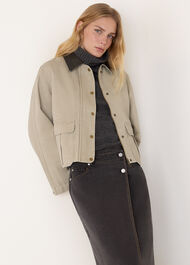 Casual Contrast Collar Jacket