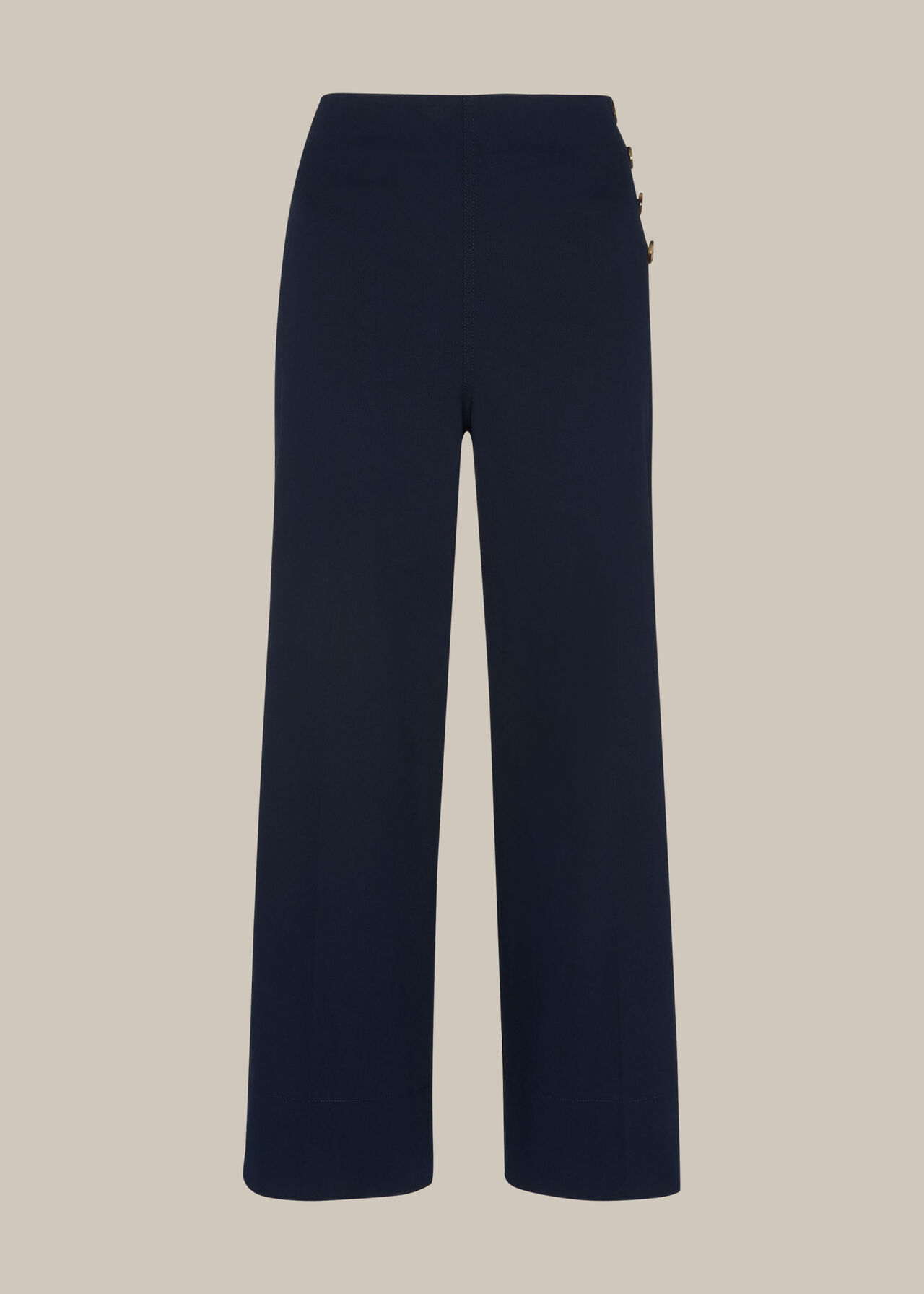 Cadie Side Button Trouser Navy