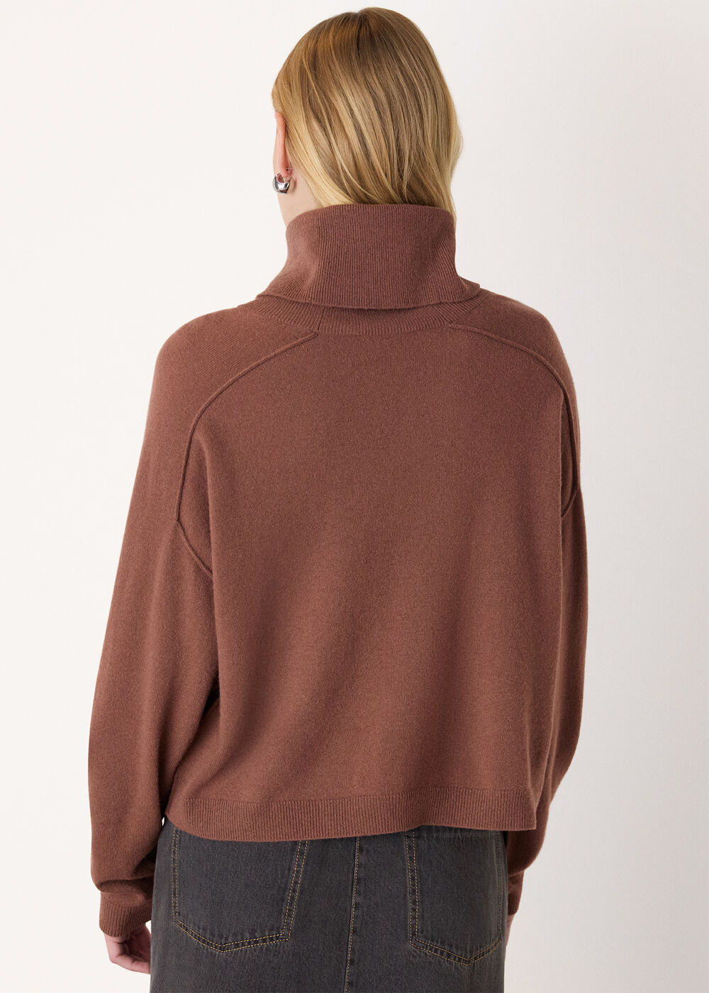Wool Cowl Neck Knit Jumper
