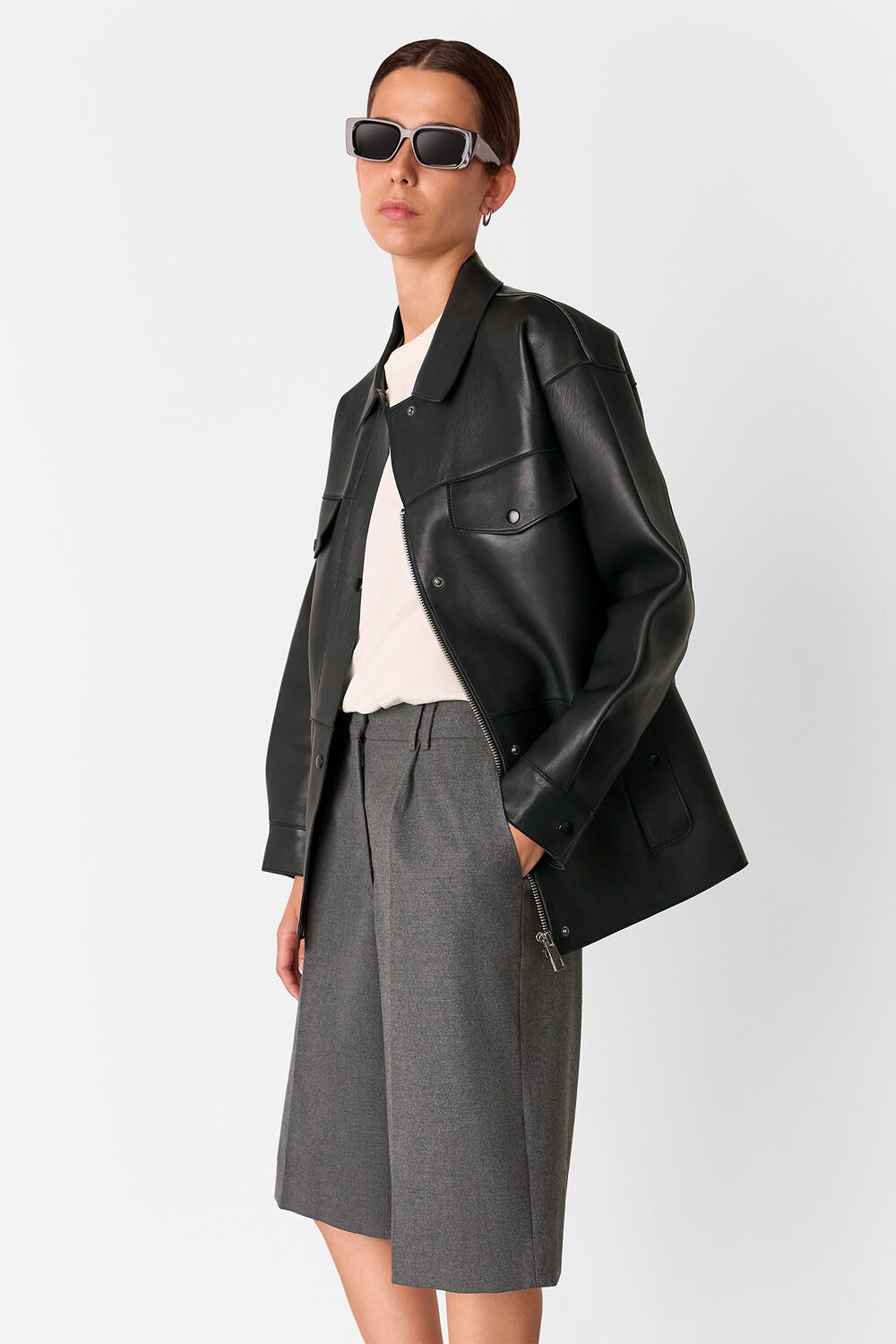 Formal Pleat Front City Short