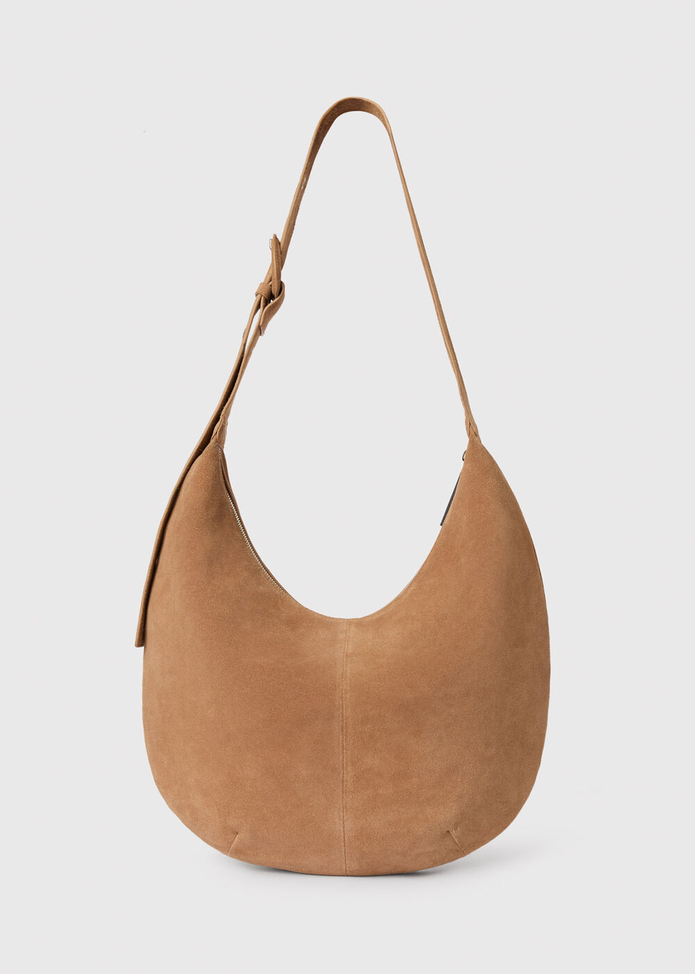 Large Sia Curved Suede Bag