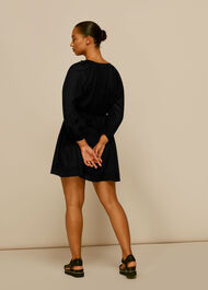 Button Up Beach Dress Black