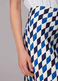 Pinched Diamond Bias Cut Skirt