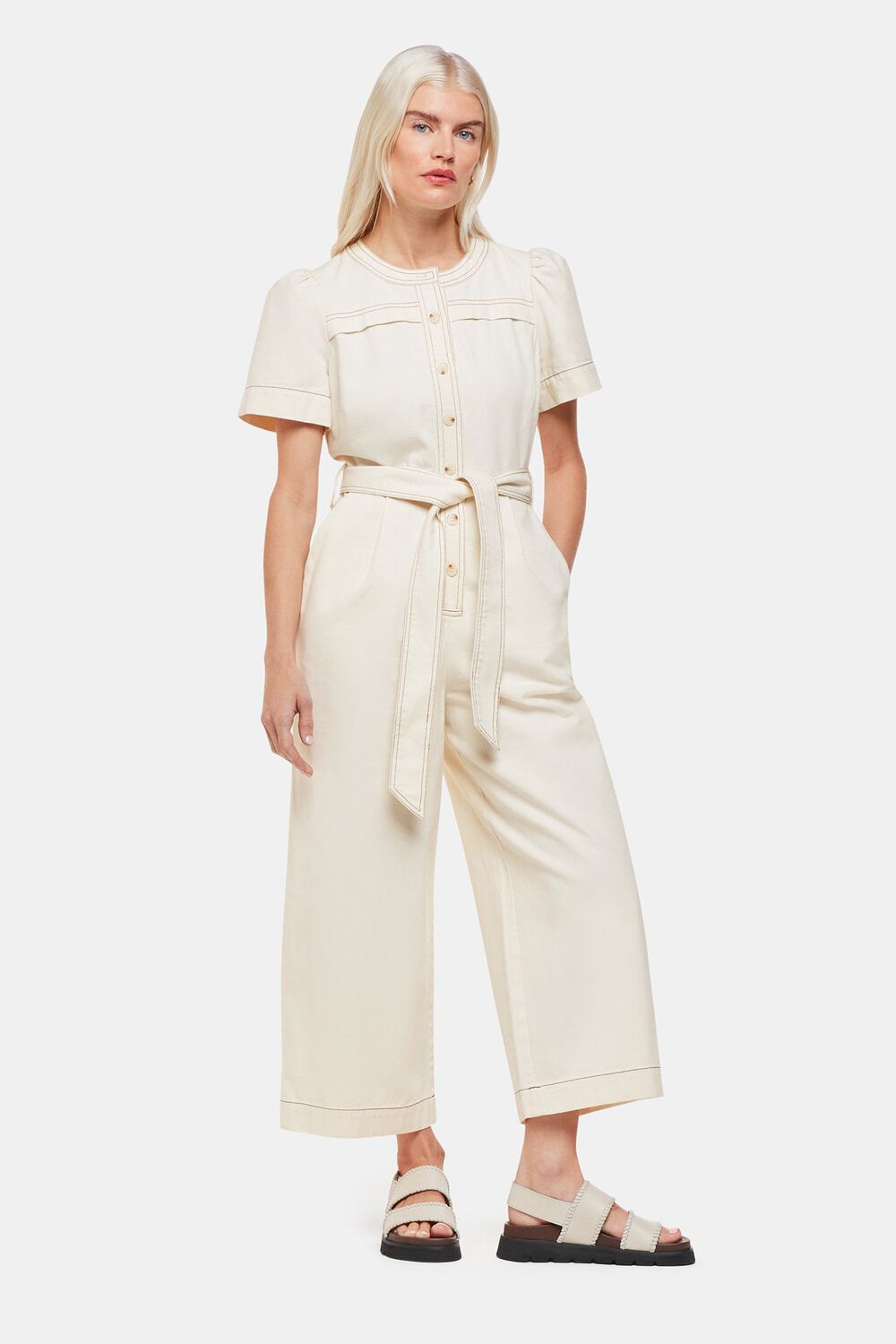 Petite Alana Denim Jumpsuit