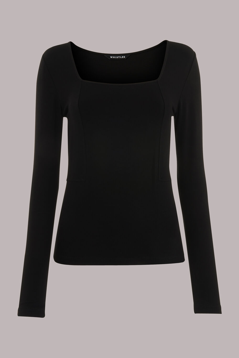 Square Neck Long Sleeve Top