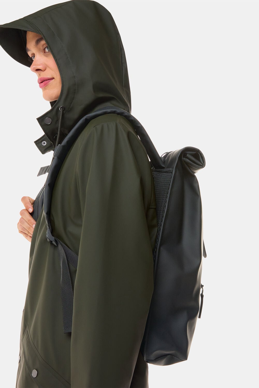 Black Rains Roll Top Backpack