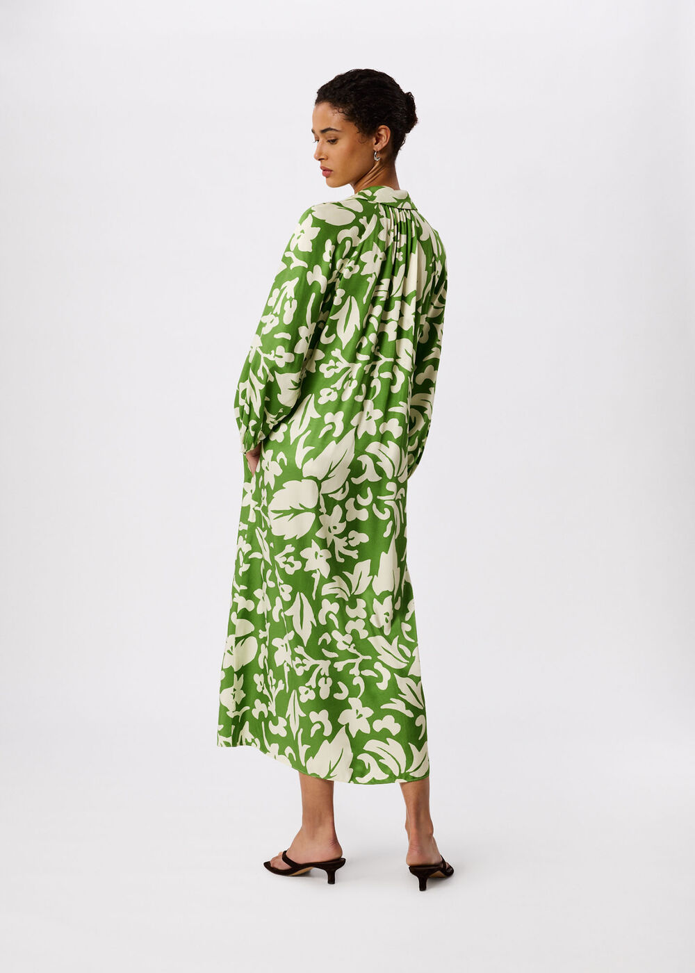 Floral Trapeze Shirt Dress