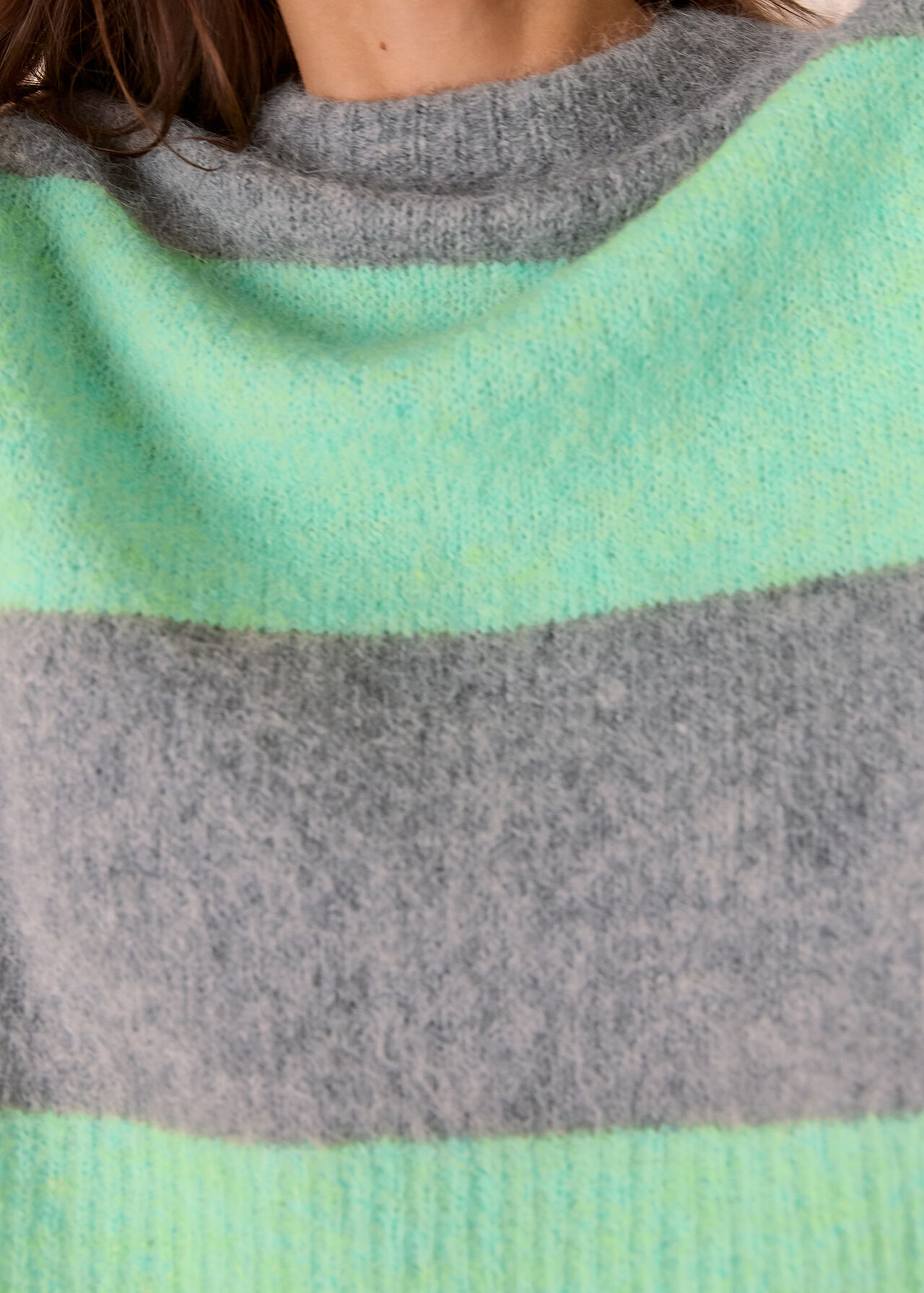 Alpaca Mix Stripe Knit