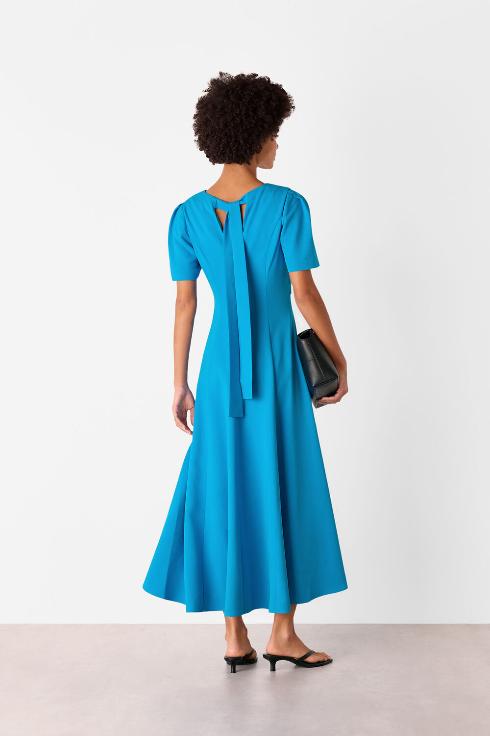 Panel Detail V-Neck Maxi Dress