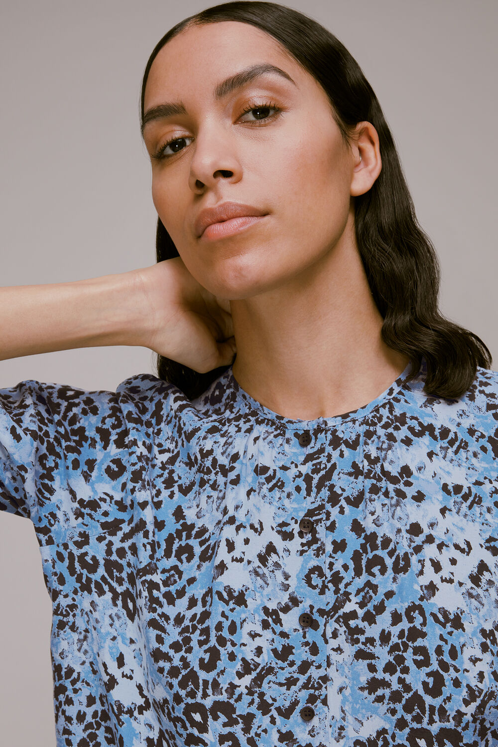Hyena Spot Button Up Dress