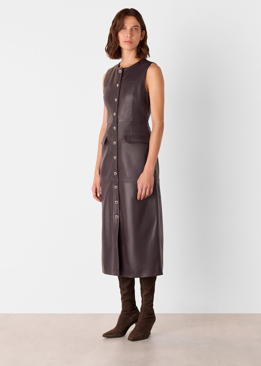 Leather Shift Dress